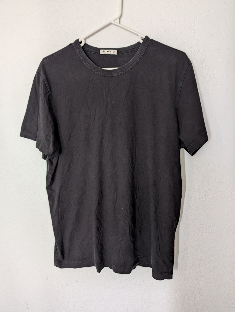 Buck Mason Shirt Mens Medium Black Cotton Crewneck Tee T-Shirt Made In USA